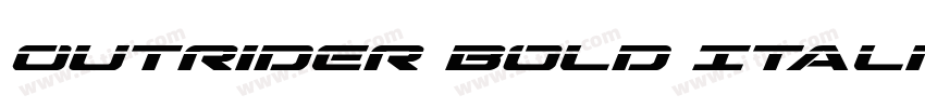 Outrider Bold Itali字体转换